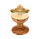 Olive wood pyx 8 cm diam. s1