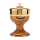 Olive wood pyx 8 cm diam. s2