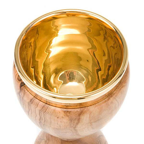 Olive wood ring chalice 2