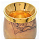Calice in olivo di Assisi coppa ceramica Deruta h 21,5 cm s3