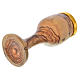 Calice in olivo di Assisi coppa ceramica Deruta h 21,5 cm s4