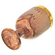 Chalice in Assisi olive wood with Deruta ceramic cup H17cm s5