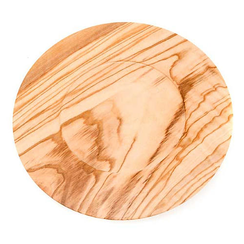 Olive wood and gold paten 2