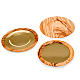 Olive wood and gold paten s1