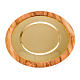 Olive wood and gold paten s3