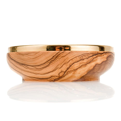 Olive wood bowl pyx 11 cm diam. 3