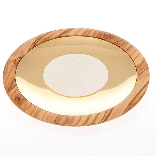 Patena legno d'olivo diam.17 cm 2
