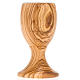 Calice olivo coppa vetro con tau diam 7 cm s3