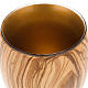 Calice olivo coppa vetro con tau diam 7 cm s4