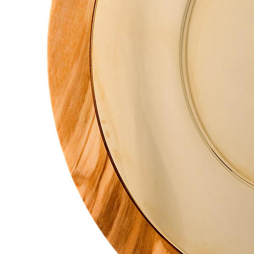 Patena olivo  e ottone dorato cm 18 4