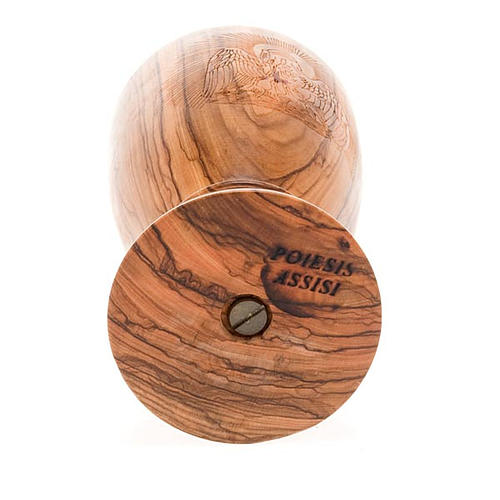 Calice olivo bordo risvoltato incisione pellicano diam 9 cm 4