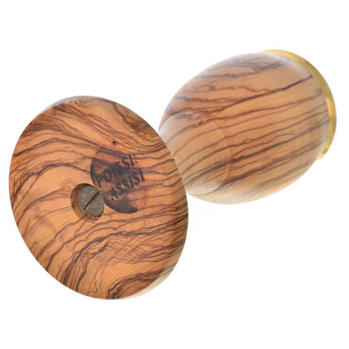 Chalice in Assisi seasoned olive wood H16cm 4