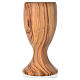 Calice olivier vieilli d'Assise et coupe verre h 18 cm s3