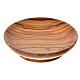 Patena de madera estacionada de olivo de Asís diámetro 10.5cm s1