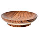 Patena de madera estacionada de olivo de Asís diámetro 10.5cm s2