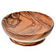 Patena de madera estacionada de olivo de Asís diámetro 13.5cm s1