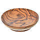 Patena de madera estacionada de olivo de Asís diámetro 14.5cm s1