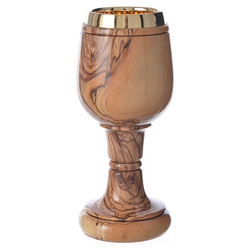1 Holy Land Market Olive Wood Small Chalice or Goblet/Wine or Communion Church Cup 