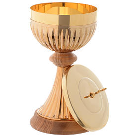 Ciborium in Assisi seasoned olive wood and golden brass