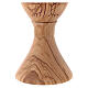 Chalice in Assisi seasoned olive wood, stylised cross and tree s3