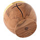 Ciborium in Assisi seasoned olive wood, low with stylised cross s3