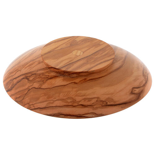 Paten in in Assisi seasoned olive wood and brass 14 cm 3