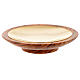 Paten in in Assisi seasoned olive wood and brass 14 cm s1