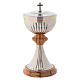 Ciborium in silver plated brass and Assisi olive wood s1