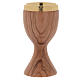 Olive wood chalice engraved IHS s2