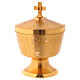 Ciborium in fused golden brass, Last Supper diam. 8 cm s1