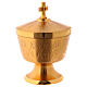 Ciborium in fused golden brass, Last Supper diam. 8 cm s3