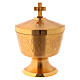 Ciborium in fused golden brass, Last Supper diam. 8 cm s4