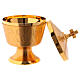 Ciborium in fused golden brass, Last Supper diam. 8 cm s5