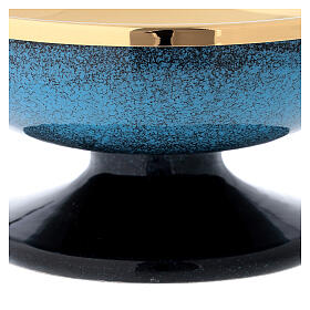 Paten turquoise ceramic and gold plated brass 16 cm
