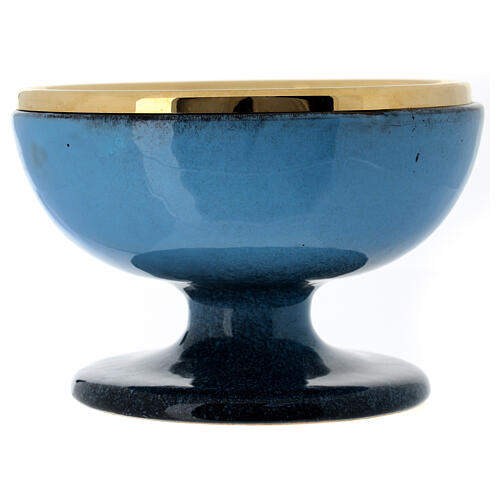 Paten turquoise ceramic and gold plated brass 16 cm 2