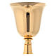 Gold plated brass chalice with satin base 20 cm s2