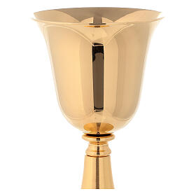 Calice ottone dorato base satinata 20 cm