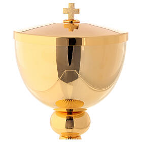 Pyx in 23.5 k golden brass with tapering and smooth knot