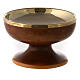 STOCK Leather-coloured paten, gold plated brass, 16 cm s2