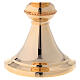 Gold plated brass chalice and paten 7 1/2 in s4