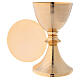 Goblet and paten in striped golden brass 21 cm s1
