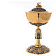Chalice ciborium and paten Evangelists of bicolored brass s3