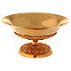 Chalice ciborium paten gold plated brass and nickel silver branches and flowers s8