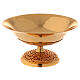 Chalice ciborium paten in golden brass filigree openwork knot s8