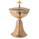 Ciborium in golden brass with large decorated base h. 20.5 cm s1
