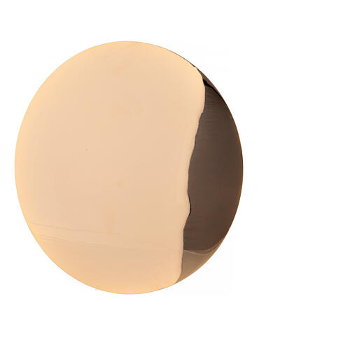 Glatte Patene aus vergoldetem Messing mit Durchmesser von 12,5 cm 2