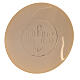 Patène laiton doré IHS gravé diamètre 12,5 cm s1