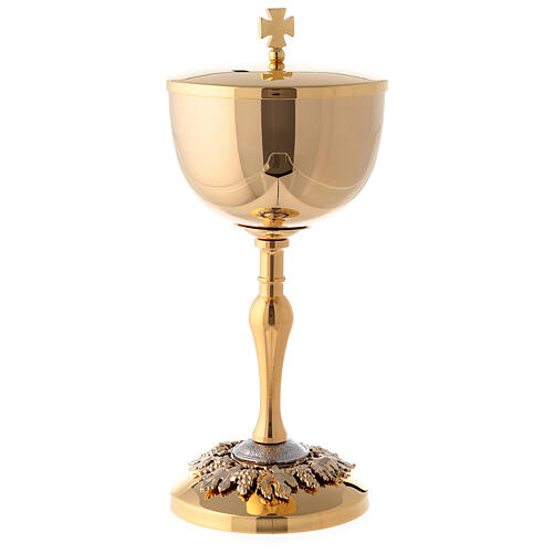 Chalice and pyx made of 24 carat gold-plated brass 4