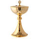 Chalice and pyx made of 24 carat gold-plated brass with knurled effect s3