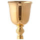 Chalice and pyx made of 24 carat gold-plated brass with knurled effect s4